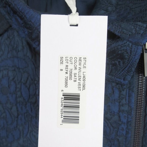 Elizabeth and James Asymmetrical Jacquard Vest Size 8 - Picture 10 of 11